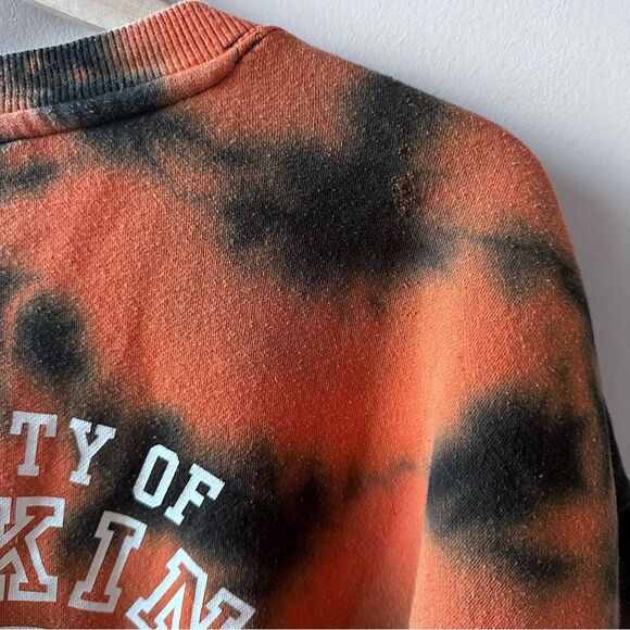 H&M Stranger Things Orange Tie-Dye Sweatshirt Small indie grunge Halloween 80s - Picture 3 of 4